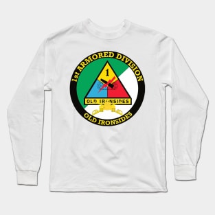 1st Armored Division Old Ironsides Us Army Military Veteran Long Sleeve T-Shirt